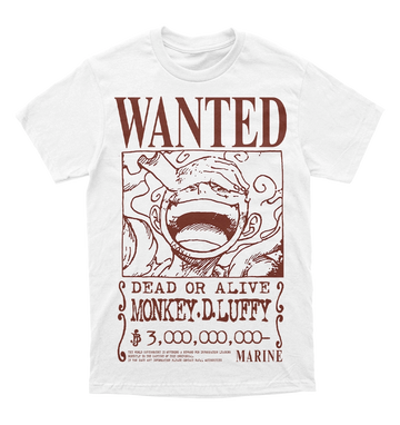 Polera One Piece Wanted (Monkey D. Luffy)