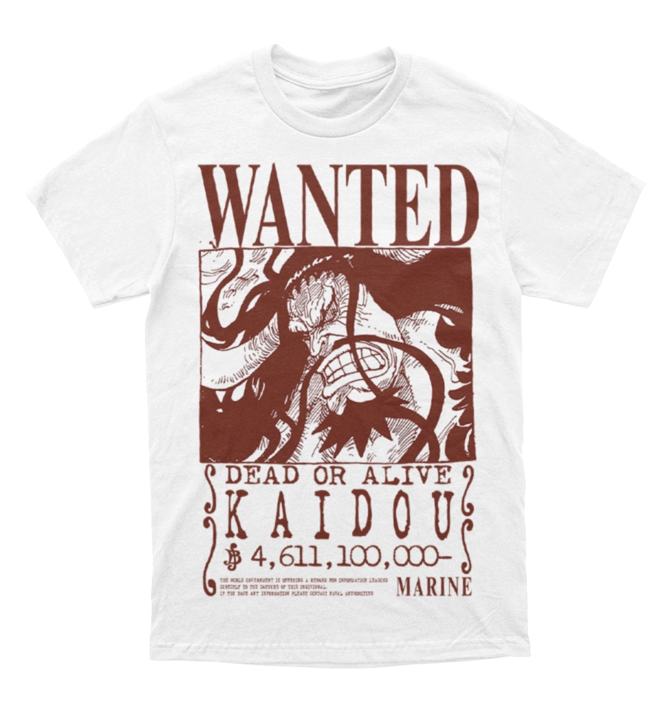 Polera One Piece Wanted (Kaidou)