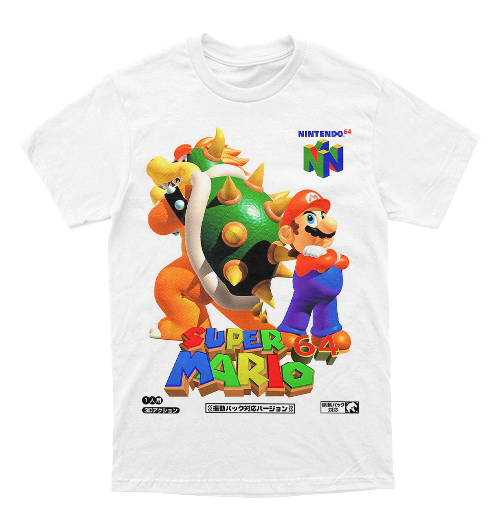 Polera Super Mario Bros - Super Mario 64 - Mario & Bowser