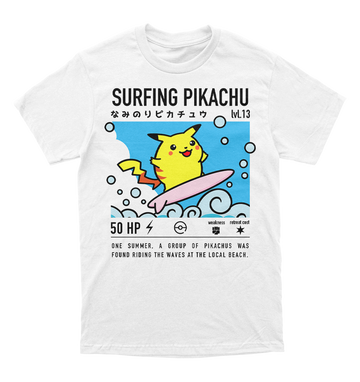 Polera Pikachu Surfing