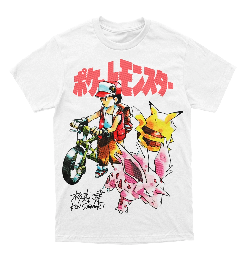 Polera Pokemon - RED, Nidorino & Pikachu