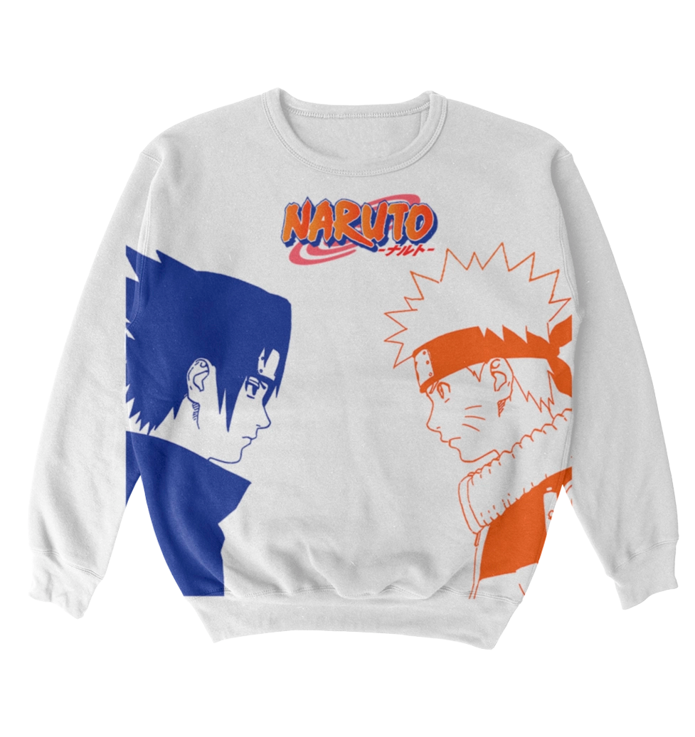 Poleron Naruto - Naruto y Sasuke - Lineart