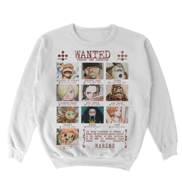 Poleron One Piece - Mugiwaras - wanted - recompensas