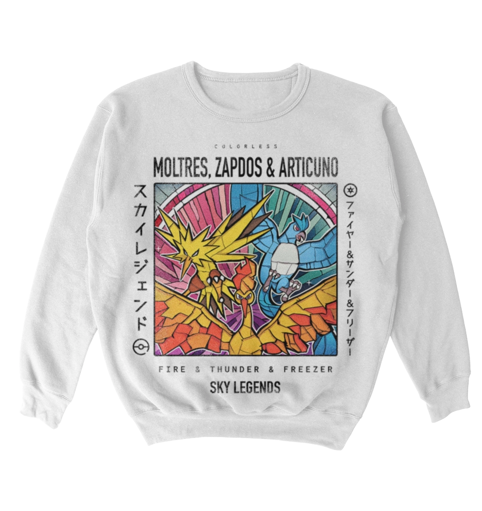 Poleron Pokemon - Moltres, Zapdos y Articuno