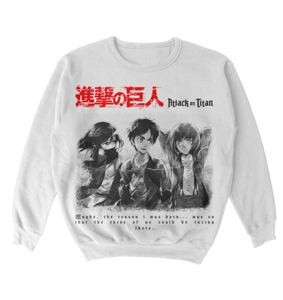 Poleron Shingeki no Kyojin - Eren, Armin y Mikasa