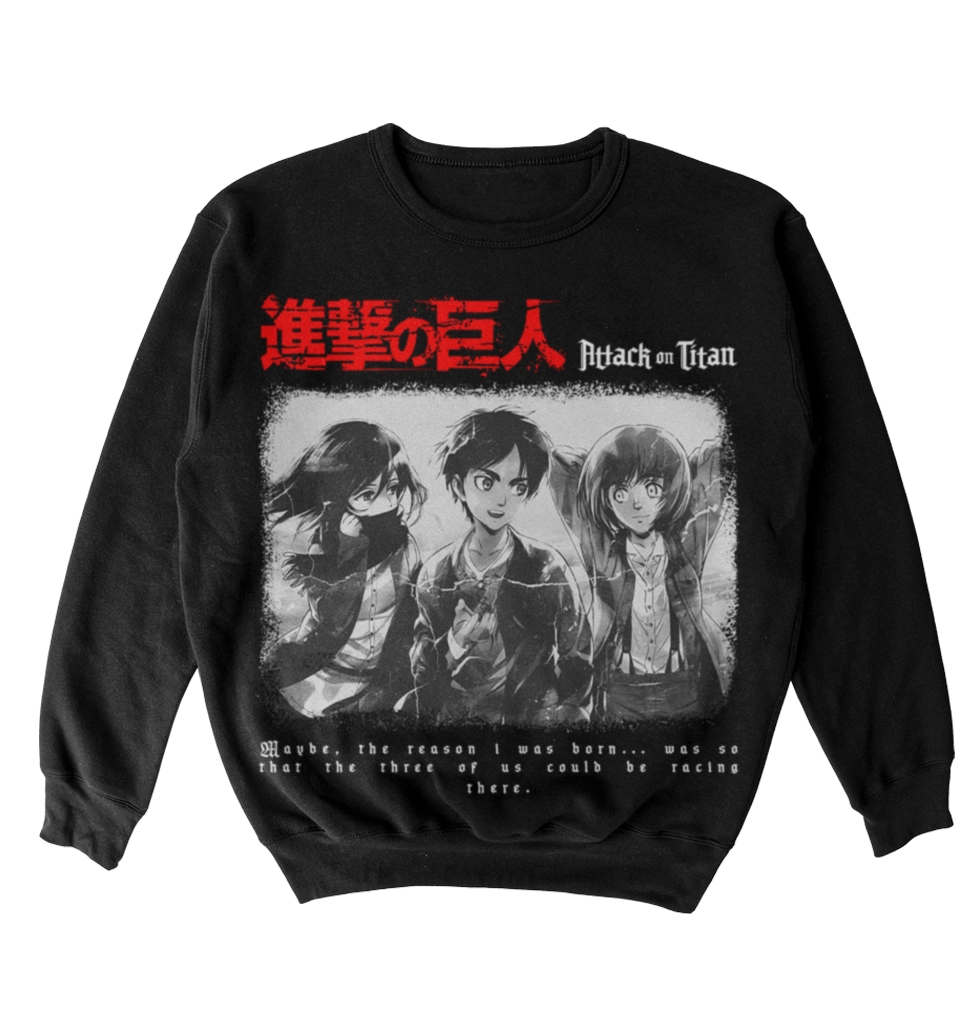 Poleron Shingeki no Kyojin - Eren, Armin y Mikasa