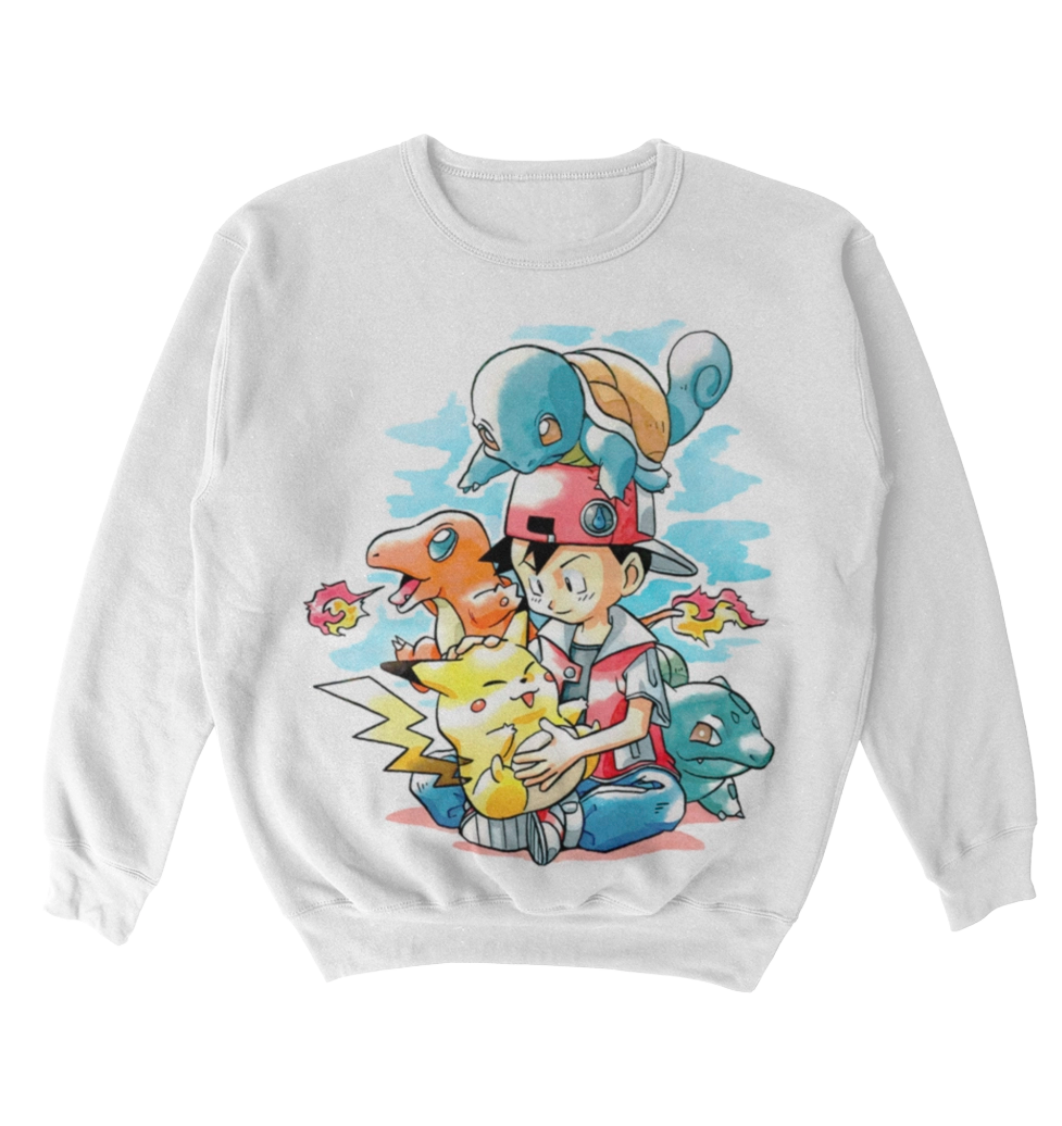 Poleron Pokemon - Red e Iniciales