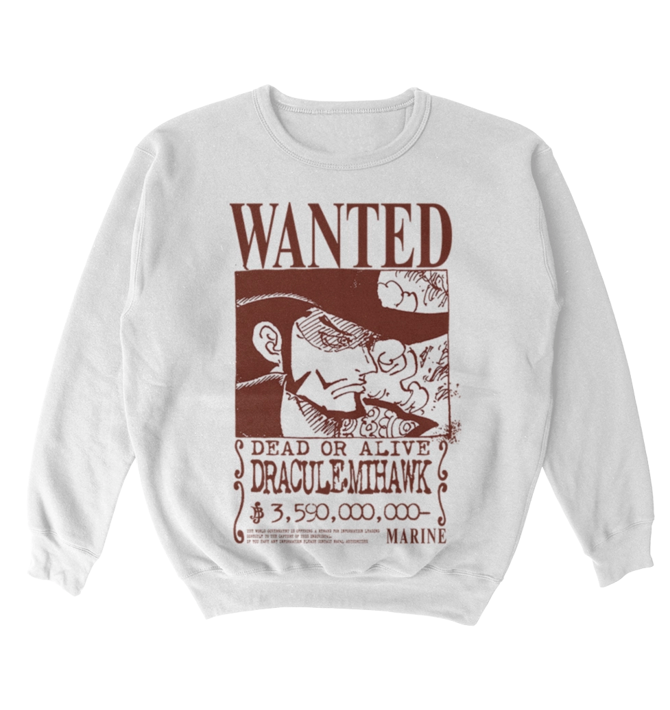Poleron One Piece - Wanted - Dracule Mihawk