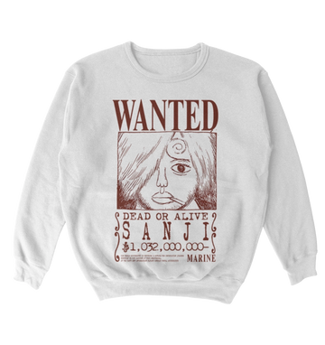 Poleron One Piece - Wanted - Sanji