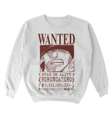 Poleron One Piece - Wanted - Roronoa Zoro