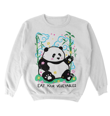 Poleron Panda - Hua Hua - eat your vegetables