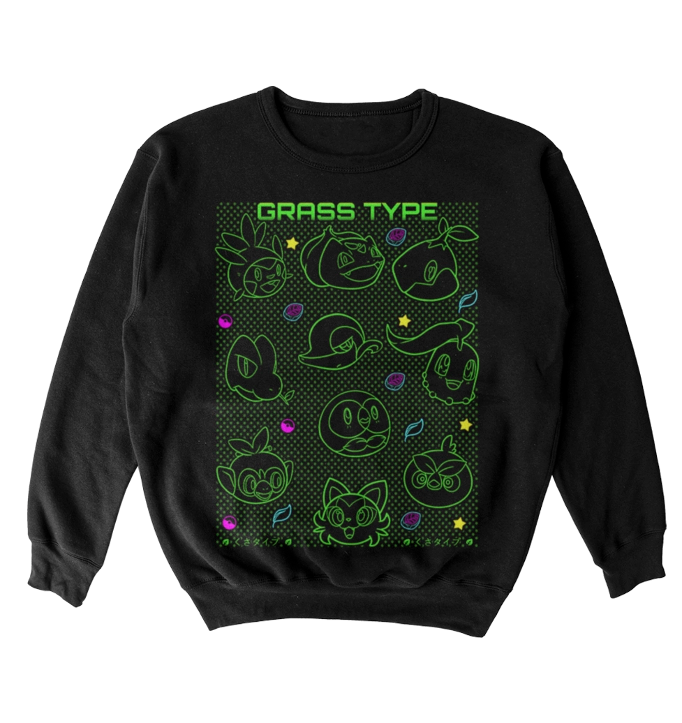 Poleron Pokemon - Iniciales Planta