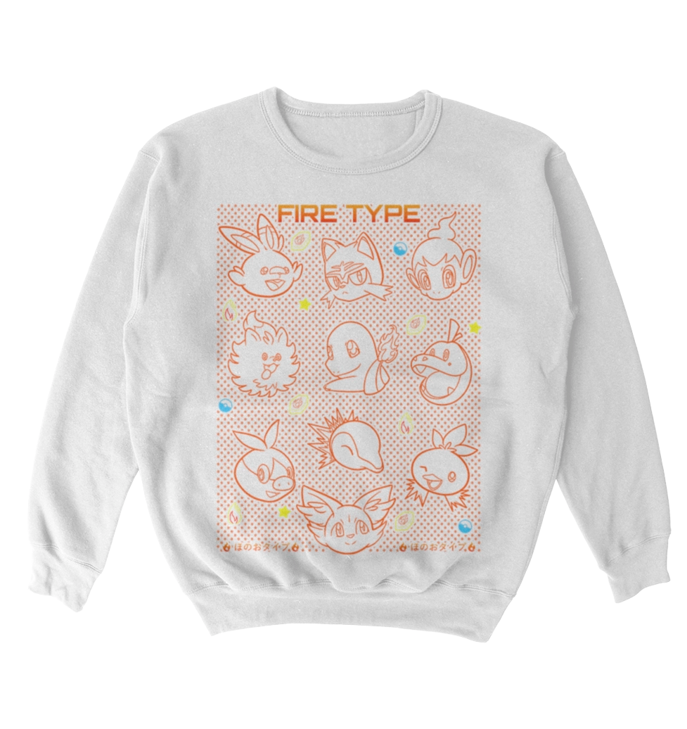 Poleron Pokemon - Iniciales Fuego